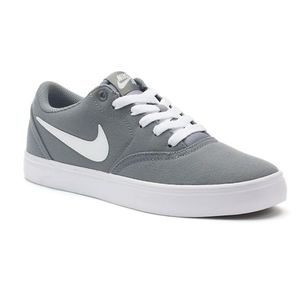 Nike SB Check Solarsoft Canvas Skateboarding Shoes Grey Women's US 9.5